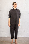 SEA LINEN SHIRT - black