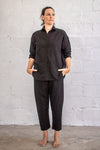 SEA LINEN SHIRT - black