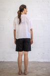 LINEN BLOUSE - white